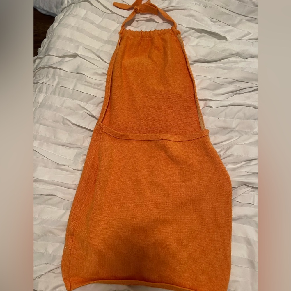 Edikted Orange Halter Dress - Picture 4 of 6